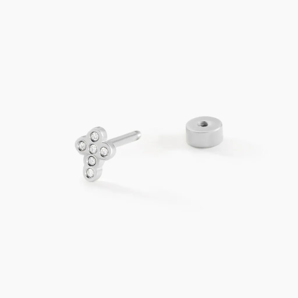 Histoire d'Or Piercing Maanta De Zirconium acier blanc oxyde Clearance