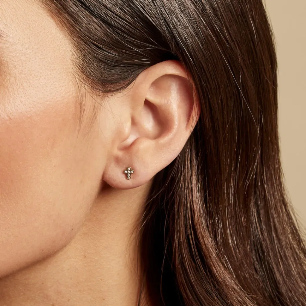 Histoire d'Or Piercing Maanta De Zirconium acier jaune oxyde Outlet