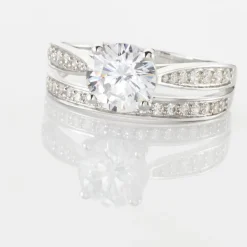 Histoire d'Or Solitaire Aarone Or Blanc Oxyde