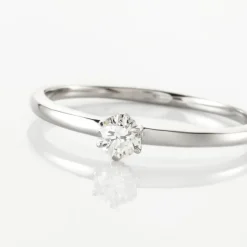 Histoire d'Or Solitaire  Natalia Pl Platine Blanc Diamant Outlet