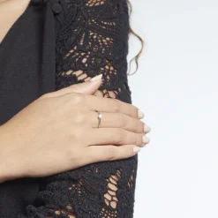 Histoire d'Or Solitaire  Natalia Pl Platine Blanc Diamant Outlet