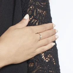 Histoire d'Or Solitaire  Natalia Pl Platine Blanc Diamant Outlet