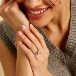 Histoire d'Or Solitaire De Zirconium or blanc oxyde Outlet