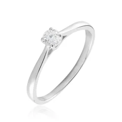 Histoire d'Or Solitaire  Victoria Platine Blanc Diamant