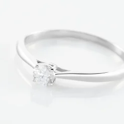 Histoire d'Or Solitaire  Victoria Platine Blanc Diamant